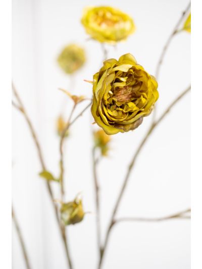 Silk-ka Roos Tak Groen Real Touch 117 cm zijde bloem - Vorspaget Home