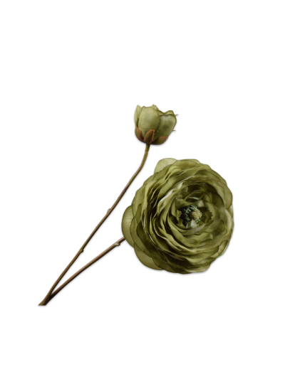 Silk-ka Ranonkel Tak Groen Real Touch 62 cm zijde bloem - Vorspaget Home