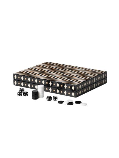 Printworks | Lacquered Backgammon | Black | Vorspaget Home