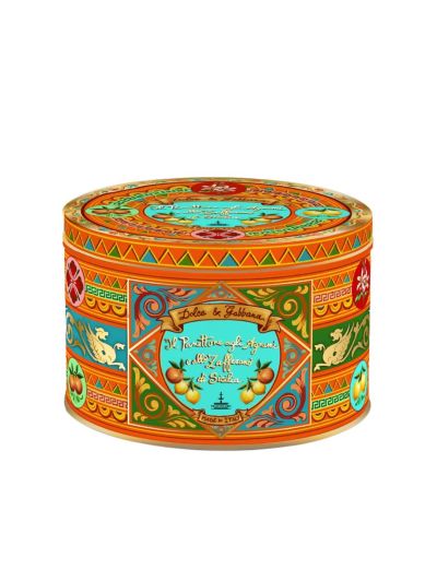 Dolce & Gabbana Panettone Bewaarblik Citrus & Siciliaans Saffraan 500gr - Vorspaget Home