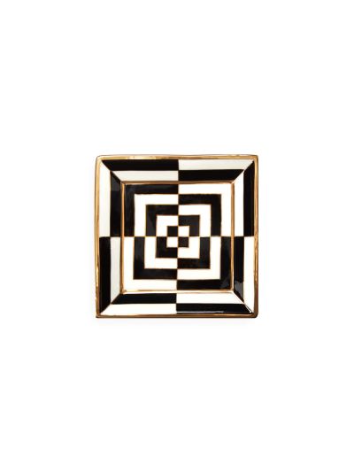 Jonathan Adler Op Art Square Tray Black/White