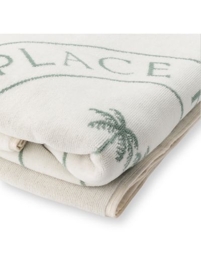 Place Reservee Strandlaken The Club Ecru/Eucalyptus - Vorspaget Home