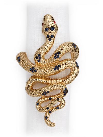 L'objet | Snake | Goud | Set van 4 servetringen