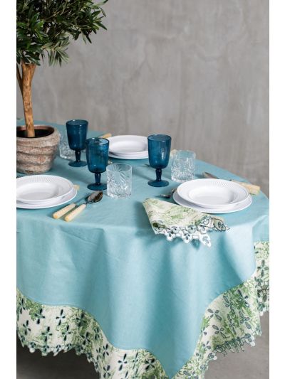 Borgo Delle Tovaglie Amalfi Servet Toile de Jouy Verde & Delfino - Vorspaget Home