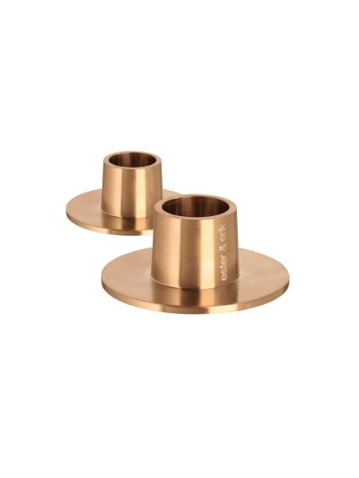 Ester & Erik Candleholders Medium Rose Gold 2 stuks - Vorspaget Home