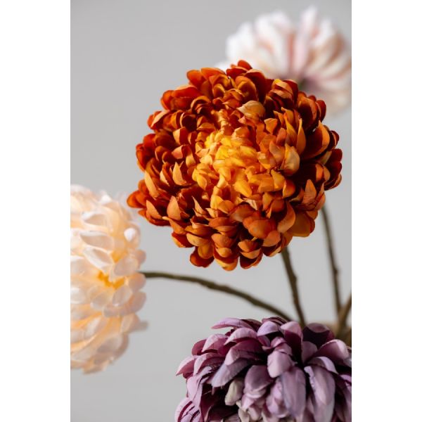 SILK-KA | Silk-ka | Chrysant Tak | Oranje/Bruin | 64cm