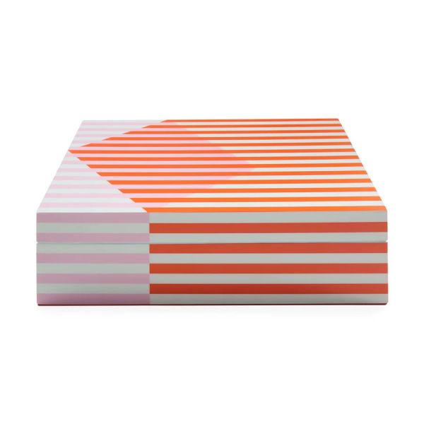 JONATHAN ADLER | Jonathan Adler | Copenhagen Lacquer Box | Large | Roze/Oranje