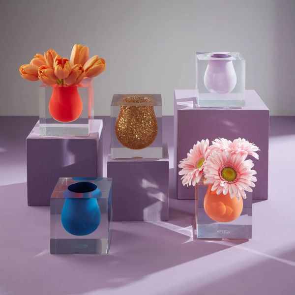 JONATHAN ADLER  | Jonathan Adler | Bel Air Mini Scoop Vase | Gold Glitter