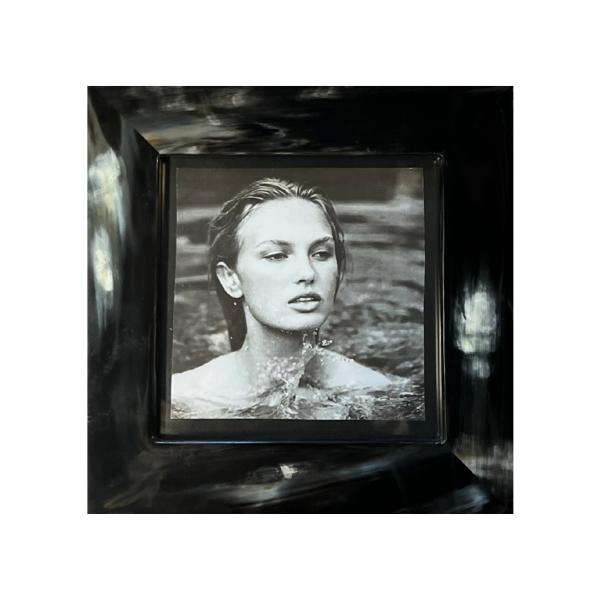 Fotolijst vierkant | Gemêleerd hoorn | Zwart | 15x15cm