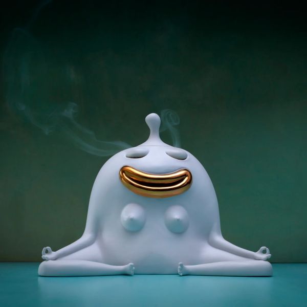 L'OBJET | L'objet | Haas Meditator Incense Burner | White & Gold
