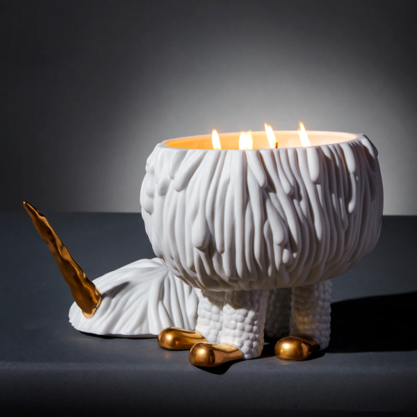 L'OBJET | L'objet | Haas Mojave Unicorn Kaars | Wit