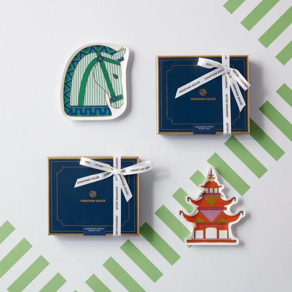 JONATHAN ADLER  | Jonathan Adler | Luxembourg Horse Tray | Groen/blauw 