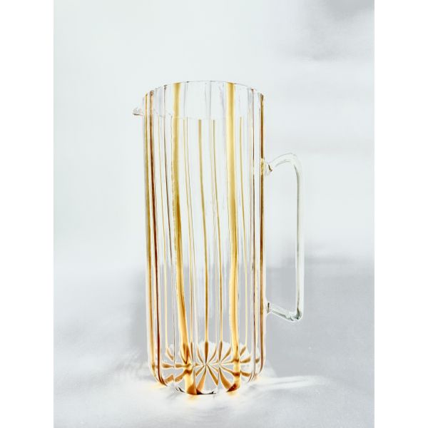 MURANO GLASS | Murano Glass | Serlio | Geribbelde Karaf | Amber