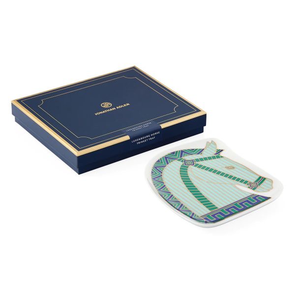 JONATHAN ADLER  | Jonathan Adler | Luxembourg Horse Tray | Groen/blauw 