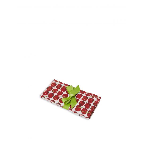 LA DOUBLE J | La Double J | Large Napkins set van 2 | Cherries Avorio