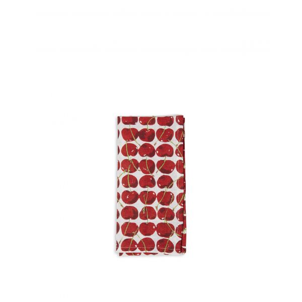 LA DOUBLE J | La Double J | Large Napkins set van 2 | Cherries Avorio