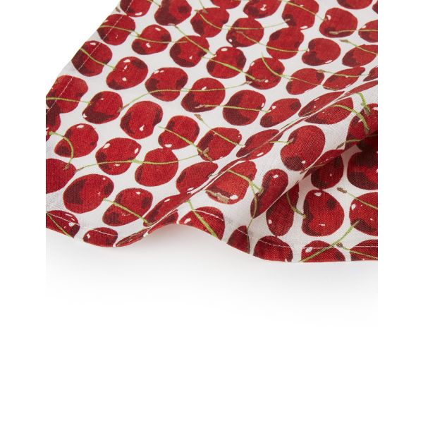 LA DOUBLE J | La Double J | Large Napkins set van 2 | Cherries Avorio