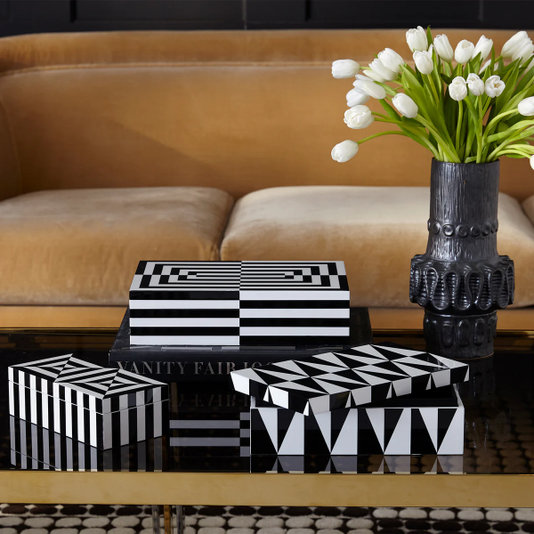 JONATHAN ADLER  | Jonathan Adler | Op Art Lacquer Box | Small 