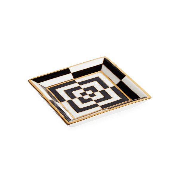 JONATHAN ADLER  | Jonathan Adler | Op Art Square Tray | Black/White