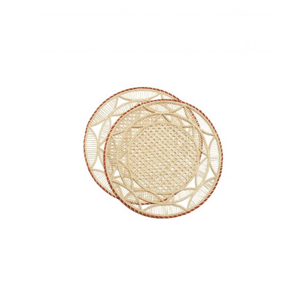 LA DOUBLE J | La Double J | Placemats Set van 2 | Raffia | Sol Brick