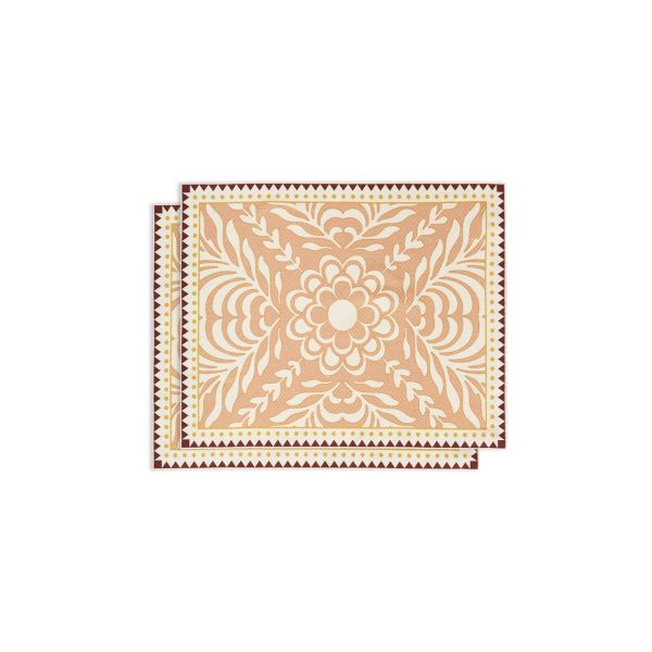 LA DOUBLE J | La Double J | Set van 2 Servetten | Herringbone | Antique Pink