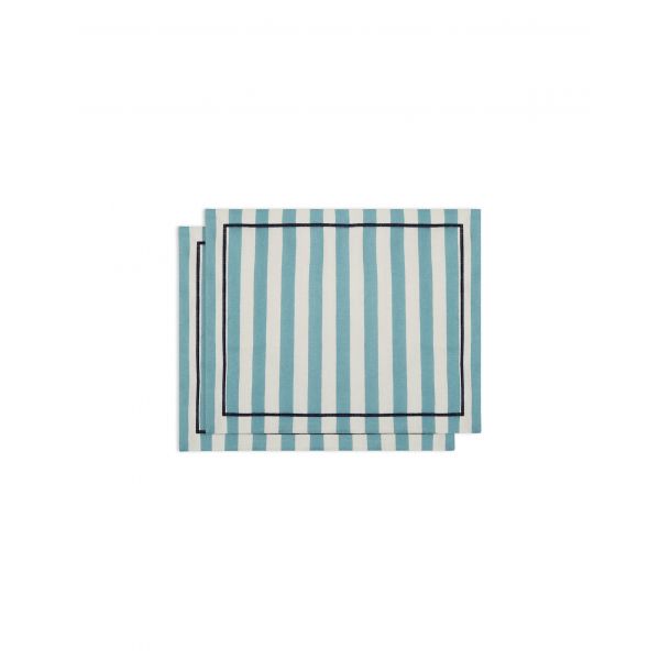 LA DOUBLE J  | La Double J | Placemat set van 2 | Riviera | Sky Blue