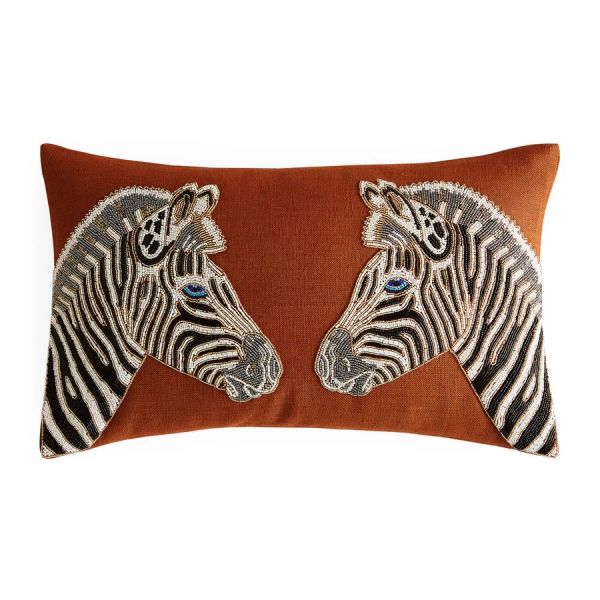 JONATHAN ADLER  | Jonathan Adler | Zebra Beaded Kussen | 30x50cm