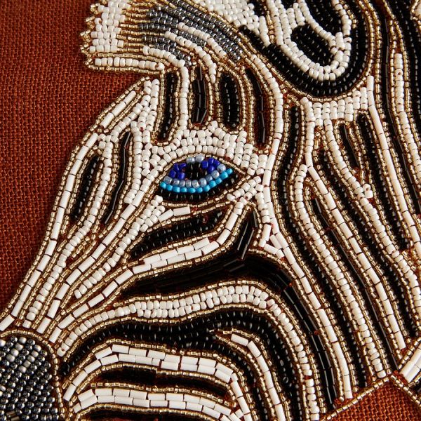 JONATHAN ADLER  | Jonathan Adler | Zebra Beaded Kussen | 30x50cm