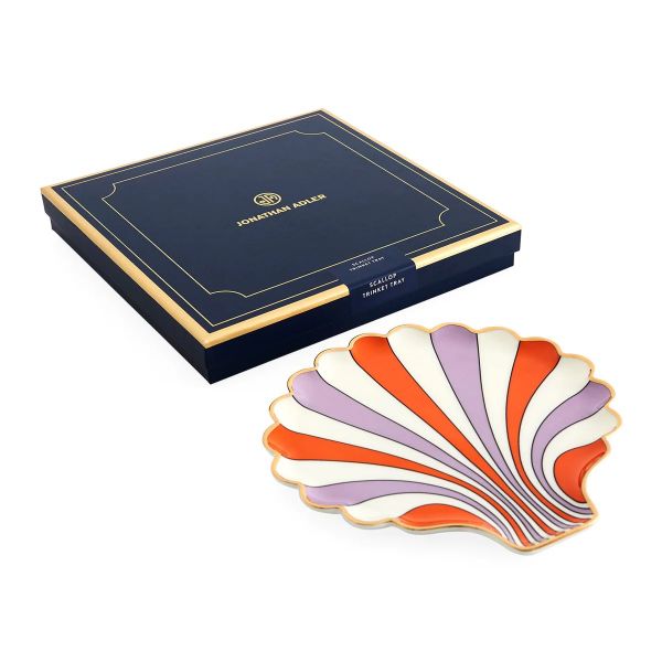 Jonathan Adler | Scallop Tray | Oranje/paars