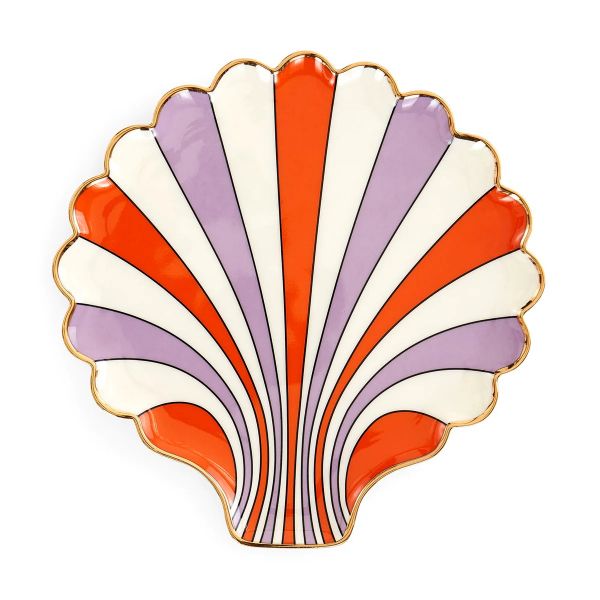 Jonathan Adler | Scallop Tray | Oranje/paars