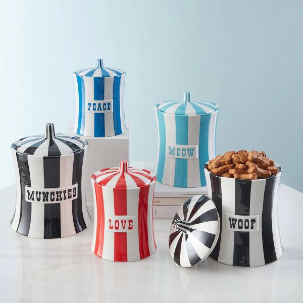 JONATHAN ADLER  | Jonathan Adler | Vice Meow Canister | Lichtblauw