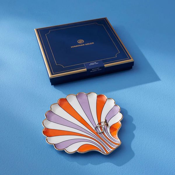 Jonathan Adler | Scallop Tray | Oranje/paars