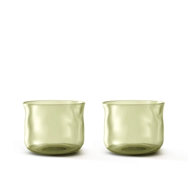 PAVEAU | Paveau | Set van 2 Tumbler Glazen | Swirl | Moss | Groen