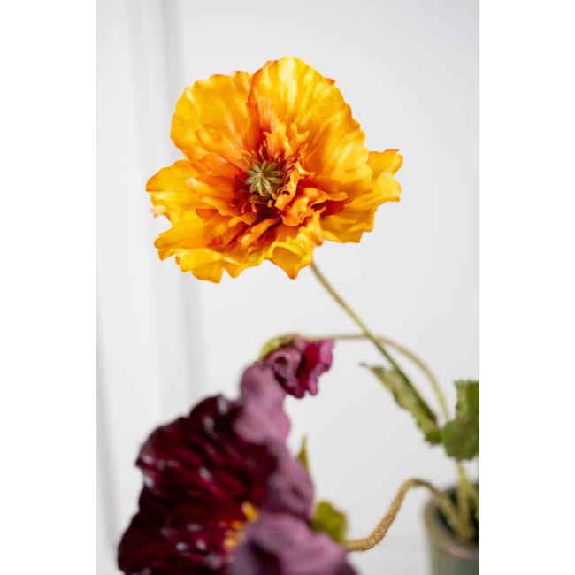 SILK-KA | Silk-ka | Klaproos Tak | Geel/Oranje | 74cm