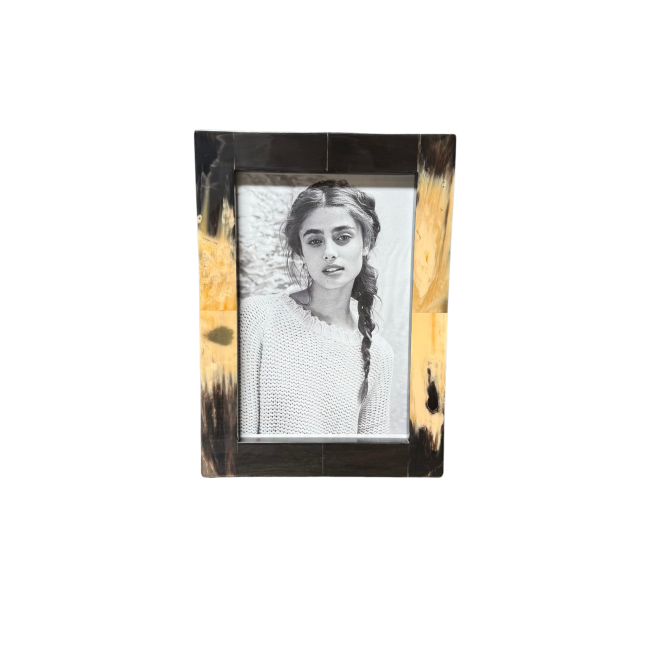 Fotolijst Grainular | Gemêleerd hoorn | Zwart |20x30cm