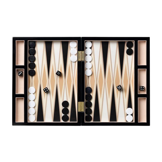 Lacquered Backgammon | Black