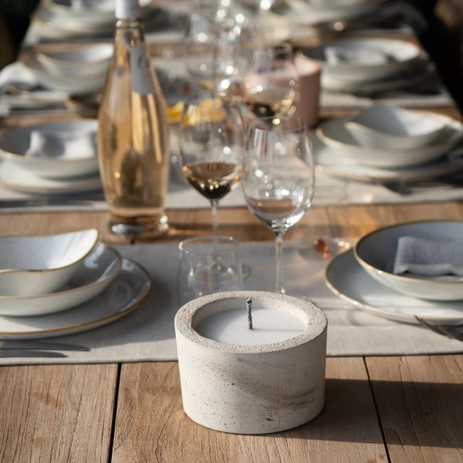 MON DADA | Mon Dada | Urban Outdoor Table Candle Two | Grey