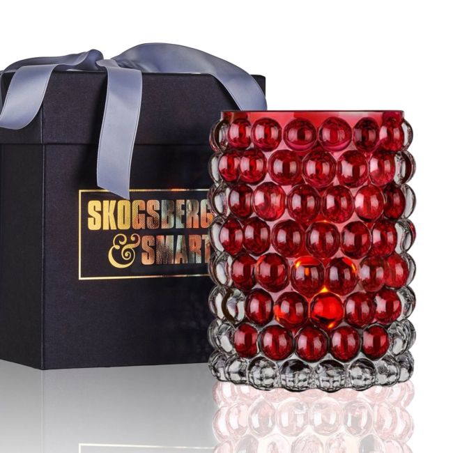 SKOGSBERG & SMART  | Skogsberg & Smart | Waxinelichthouder | Boule | Large | Cardinal Red