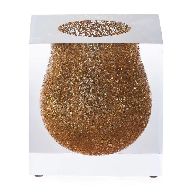 JONATHAN ADLER  | Jonathan Adler | Bel Air Mini Scoop Vase | Gold Glitter