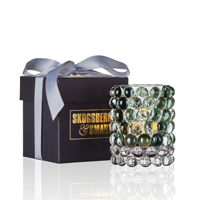 WEDDING GIFT ZOË & STEFAN | Wedding Gift Z&S | Skogsberg & Smart | Waxinelichthouder | Boule | Medium | Sage