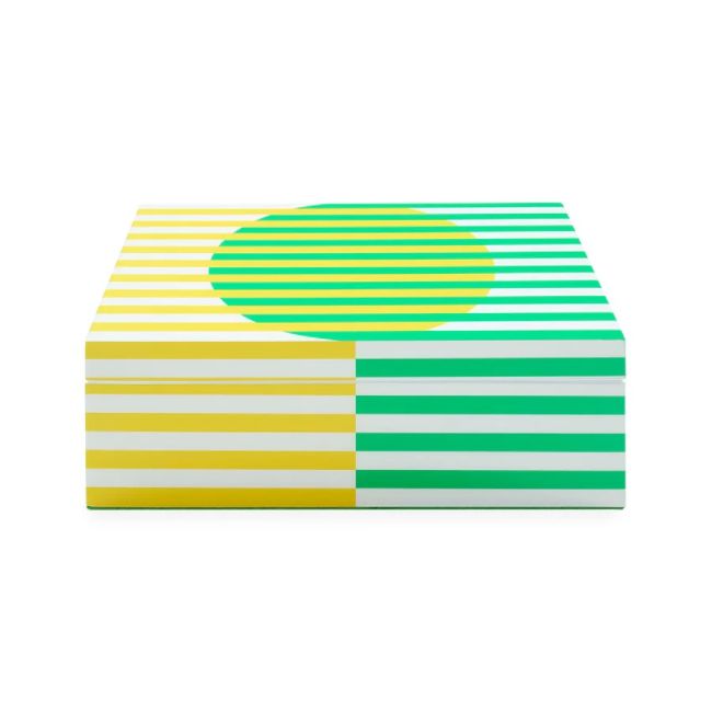 JONATHAN ADLER | Jonathan Adler | Copenhagen Lacquer Box | Medium | Geel/Groen