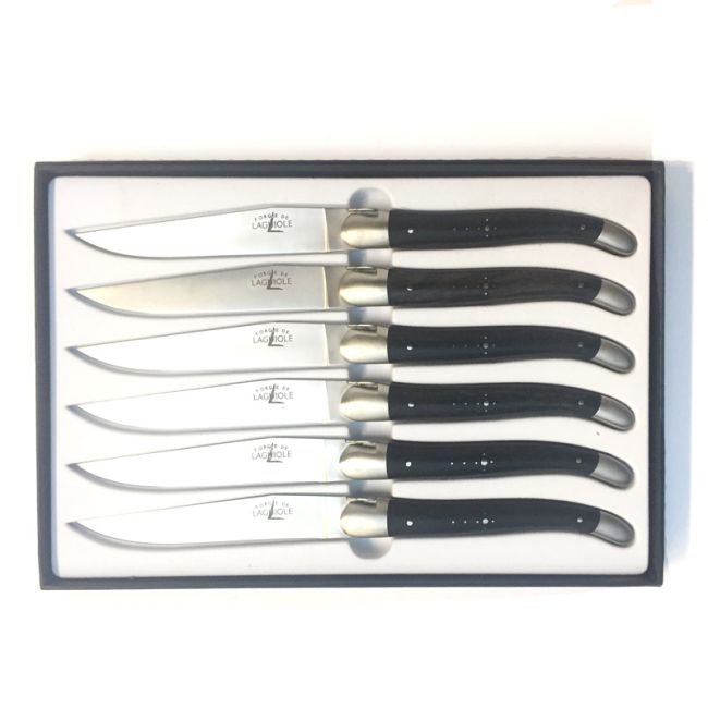FORGE DE LAGUIOLE | Forge de Laguiole | Messenset 6 stuks | Ebbenhout