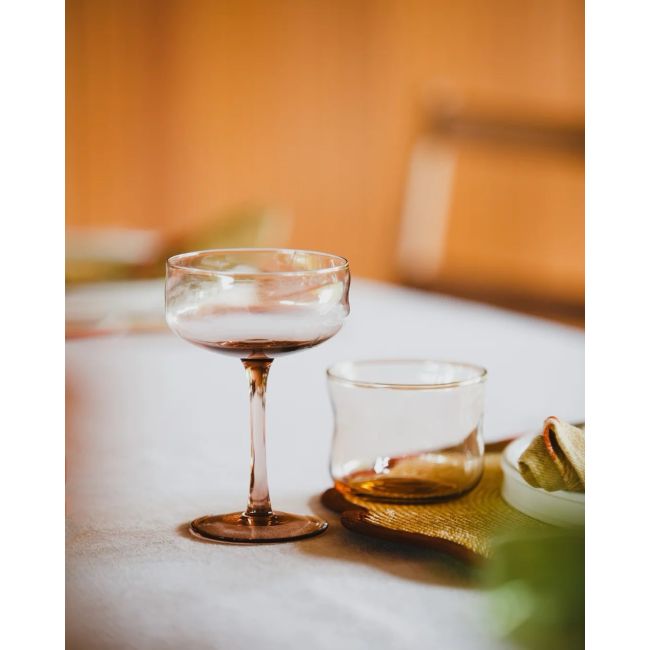 PAVEAU | Paveau | Set van 2 Coupe Glazen | Swirl | Glow | Terracotta