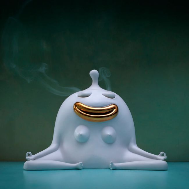 L'OBJET | L'objet | Haas Meditator Incense Burner | White & Gold