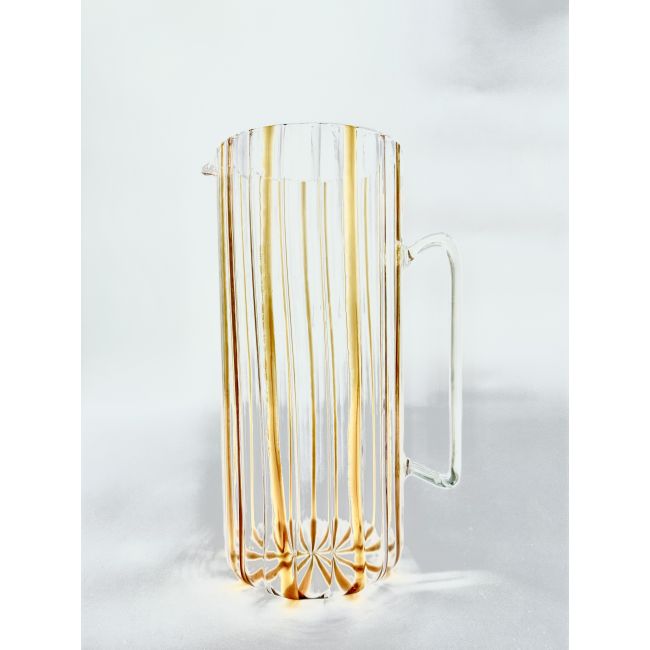 MURANO GLASS | Murano Glass | Serlio | Geribbelde Karaf | Amber