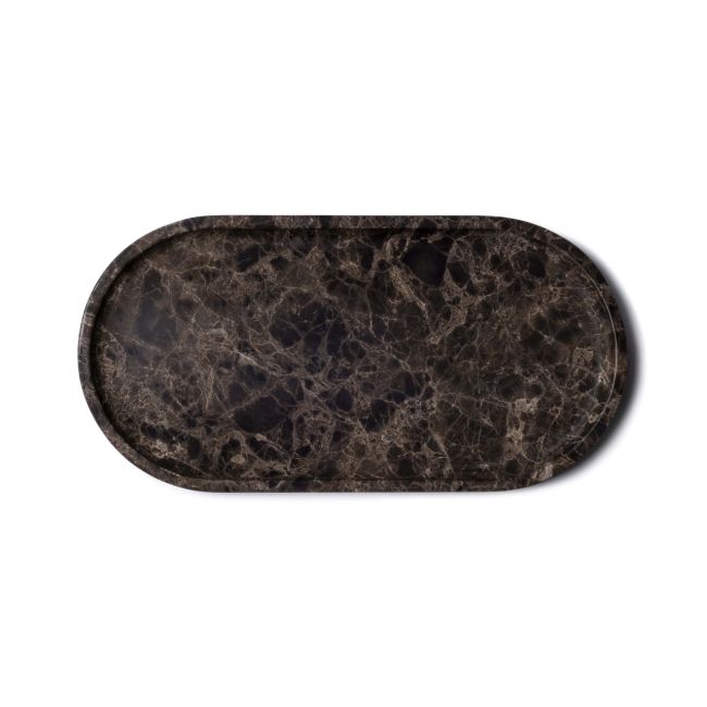 VORSPAGET HOME | Marmer Tray | Ovaal | Bruin | 30x15cm