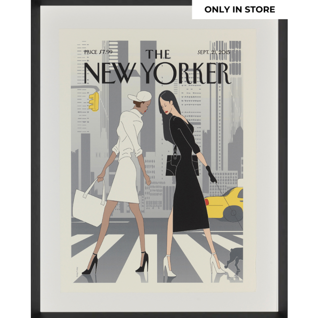 NEW YORKER COVERS | New Yorker | Print met lijst | Foley - Black White | Only in Store