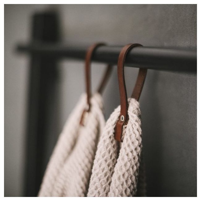 NORDAN HOME | Nordan Home | Magnetische handdoeklus | Bruin | Set van 2