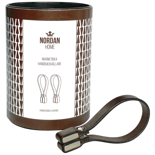 NORDAN HOME | Nordan Home | Magnetische handdoeklus | Bruin | Set van 2