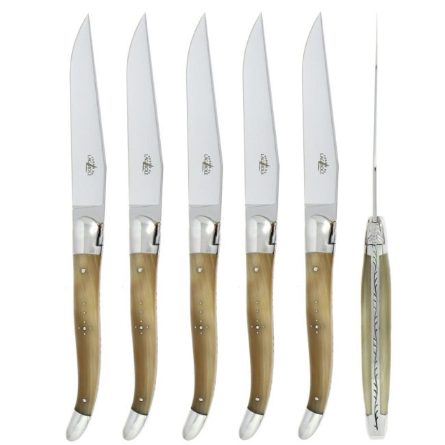 FORGE DE LAGUIOLE | Forge de Laguiole | Messenset 6 stuks | Lichthoorn